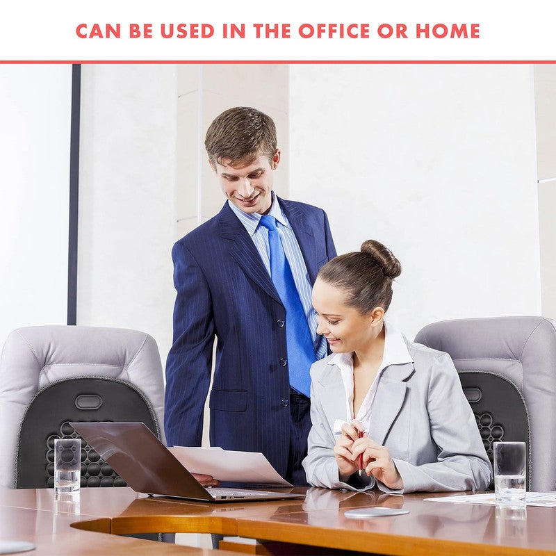 موب وسادة مقعد السيارة من موب مع دعم للظهر - تصميم خرز تدليك مناسب لجميع السيارات، وسادة مانعة للانزلاق وجيدة التهوية للسيارات وسيارات الدفع الرباعي والشاحنات وكرسي المكتب - موديل CU-111 (قطعة واحدة) - Image 4